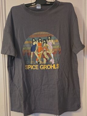 Spice Grohls Graphic Tee - Charcoal Gray